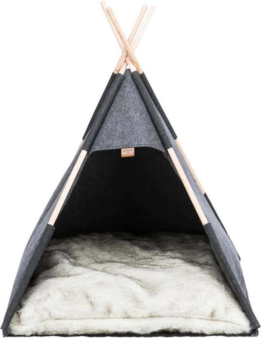 Trixie - schuilplaats tipi - vilt - antraciet - 70x70x70 cm