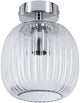 Paulmann led-plafondlamp ruya ip44 e14 230v max. 20w dimbaar glas, chroom