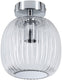 Paulmann led-plafondlamp ruya ip44 e14 230v max. 20w dimbaar glas, chroom