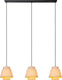 Lucide tribute - hanglamp - 3xe27 - beige - japandi