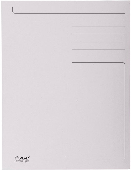 Exacompta 50x forever® bedrukte map met 3 kleppen - 280gm2 - 24,5x35 cm voor folio - grijs - 449019e