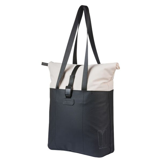 Basil b.v. tas basil vive shopper wit zwart | mik hooks | 20l