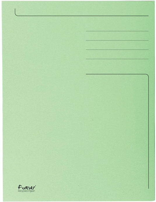 Exacompta 50x forever® bedrukte map met 3 kleppen - 280gm2 - 24,5x35 cm voor folio - grasgroen - 449013e