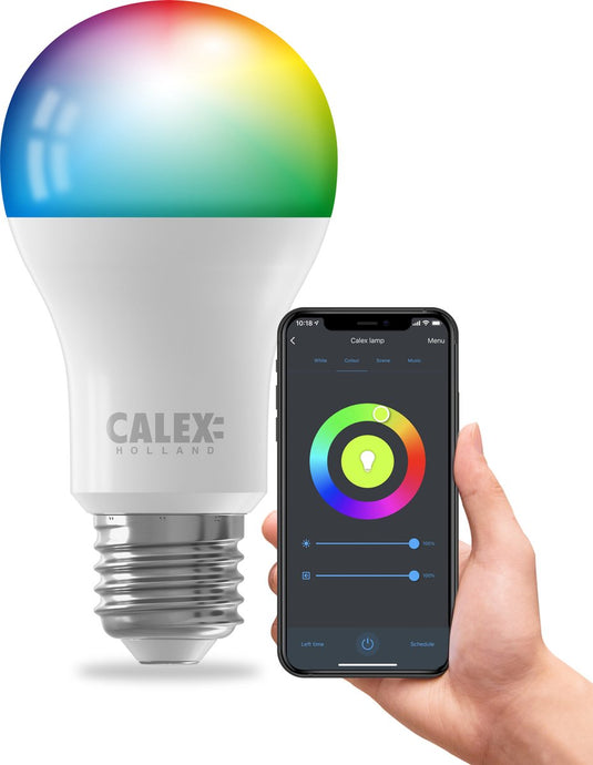 Calex smart led lamp - e27 - rgb en warm wit - slimme verlichting - 9.4w