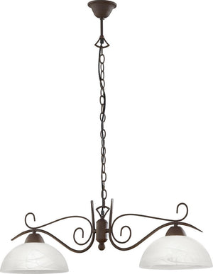 Rl live your light reality country - hanglamp - roestkleur - excl. 2x e27 4 w - plafondbevestiging - in hoogte verstelbaar