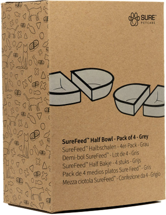 Surefeed half bakje - kattenvoerbak - grijs