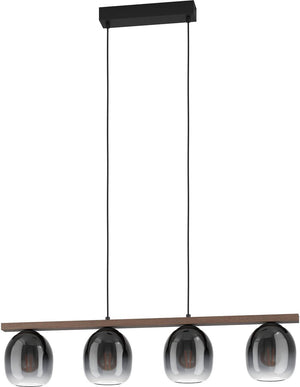 Eglo filago hanglamp - e27 - 88 cm - zwart bruin