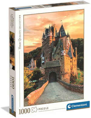 Clementoni legpuzzel golden hour at eltz castle - puzzel 1000 stukjes kasteel - high quality collection - puzzels en legpuzzels voor volwassenen