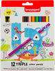 Bruynzeel kids triple kleurpotloden set 12