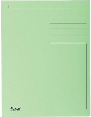 Exacompta 50x forever® bedrukte map met 3 kleppen - 280gm2 - 24,5x35 cm voor folio - grasgroen - 449013e