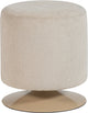Woood islen poef met draaivoet - bouclé - beige - 47x39x39