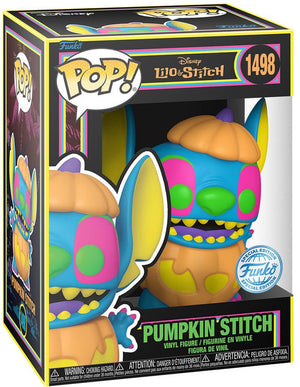 Funko pop! disney: lilo stitch - pumpkin stitch #1498 hot topic exclusive