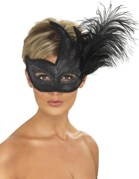 Smiffys dressing up costumes | headwear - ornate colombina feather mask