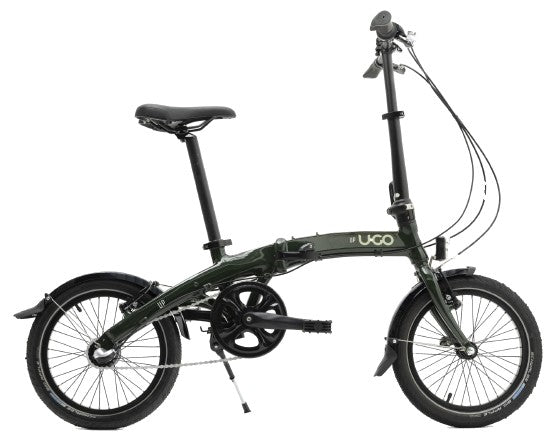 Load image into Gallery viewer, Ugo vouwfiets u-go dare i3 - 16 inch - nexus 3 speed - v brake - moss green
