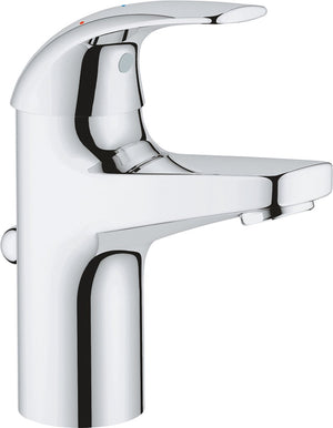 Grohe quickfix start curve wastafelkraan - ecojoy - met waste - chroom - waterbesparend