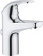 Grohe quickfix start curve wastafelkraan - ecojoy - met waste - chroom - waterbesparend