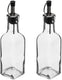5five azijn olie flessen voor op tafel - 2x stuks - glas - 160 ml per fles - olijfolie en tafelazijn