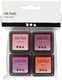 Creativ company stempelinkt, peach, roze, lichtroze, donkerroze, h: 2 cm, afm 3,5x3,5 cm, 4 stuk 1 doos