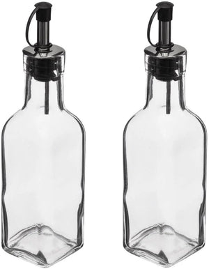 5five olie en azijnstel glas - olijfolie flesje - glazen azijnfles oliefles - oil and vinegar - 160ml
