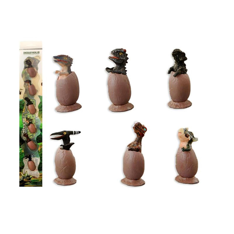 Cargue la imagen en el visor de la galería, Dino in ei 6cm set a 6 stuks

