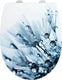 Wenko wc bril sereno - thermoplast met structuurprint - easy-close softclose sluiting - fix-clip bevestiging afklikbaar in rvs - belastbaar tot 350 kg - toiletbril decor met structuur - toiletzitting met print