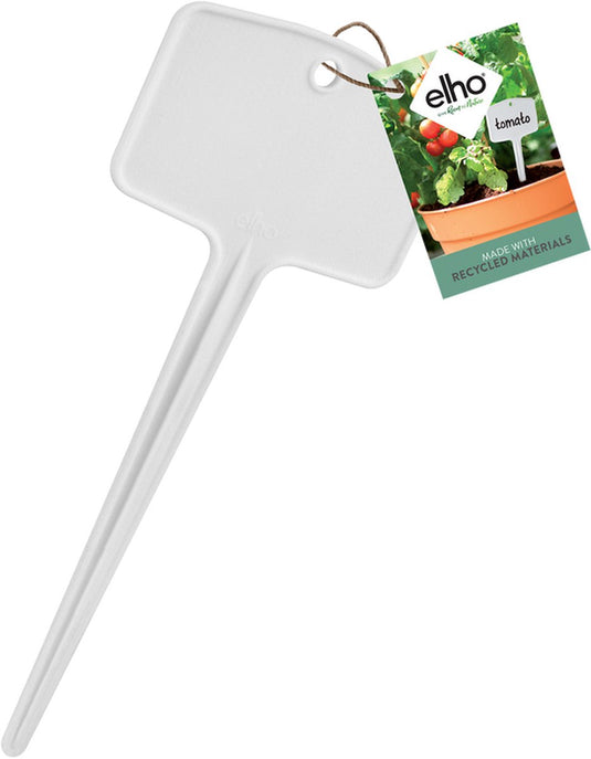 Elho green basics plantlabels 6 - accessoires voor buitenkweken en oogstenaccessoires - ø 6.5 x h 12.5 cm - wit