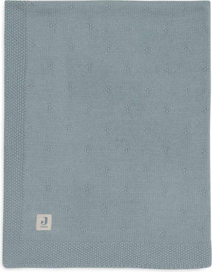 Jollein - deken wieg 75x100cm - wiegdeken, wiegdekentje, dekentje baby - cosy knit sea green