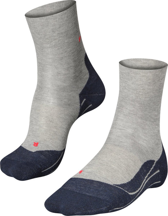 Falke ru4 anti-blaar katoen functioneel materiaal hardloopsokken heren grijs - maat 46-48