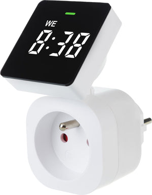 Greenblue gb610 e - digitale tijdschakelaar - digitale schakelklok - schakelklok timer met scherm - schakelklok - max. belasting 16a - ip20 - 8 programma's