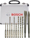Bosch sds-plus serie - gereedschapskoffer - 11-delig - aluminium koffer - hoogwaardige staal