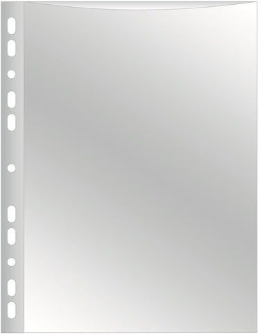 Q-connect geperforeerde showtas 11-gaatsperforatie | glashelder | 75 micron | pak van 10 stuks