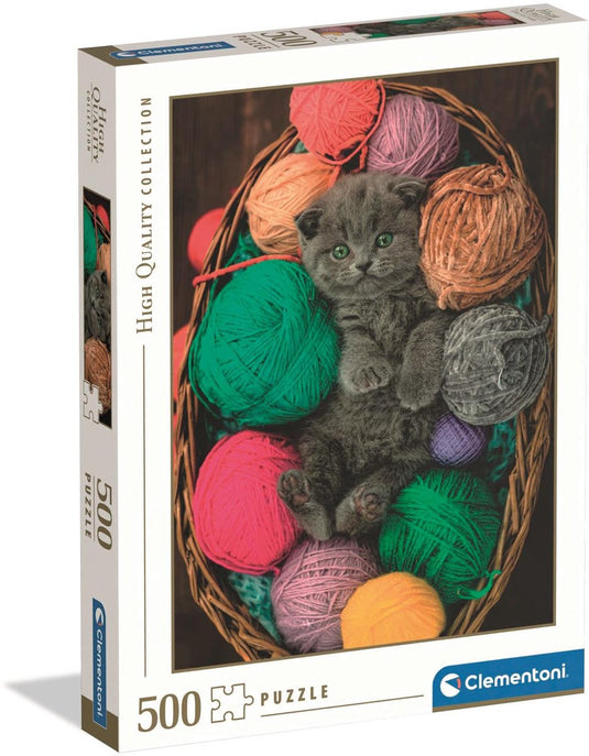 Ty clementoni schattig katje - puzzel 500 stukjes volwassenen - legpuzzel hqc high quali collection vanaf 10 jaar