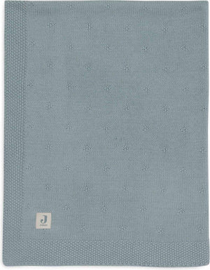 Jollein - deken ledikant 100x150cm - dekentje baby - cosy knit sea green