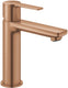 Grohe lineare new s-size wastafelmengkraan – push-open – ecojoy – fastfixation plus – geborsteld warm sunset