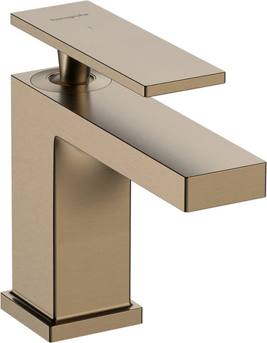 Hansgrohe tecturis e - fonteinkraan - 80 mm -met rechte greep voor koud water of vooraf ingestelde watertemperatuur - zonder waste - brushed bronze