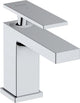 Hansgrohe tecturis e - wastafelkraan - ééngreeps bediening - coolstart energiebesparend - met trekwaste - 80mm maat - chroom