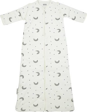 Meyco baby slaapzak winter moon - afritsbare mouwen - indigo - 70cm - winterslaapzak