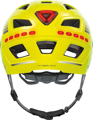 Abus helm Hyban 2.0 LED signal Geel M 52-58cm