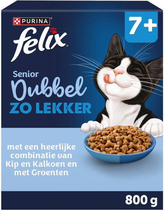 Felix dubbel zo lekker senior - kip kalkoen - 5 x 800g