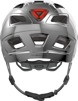Abus fietshelm hyban 2.0 chrome silver l - 56-61 cm - zilver - geschikt voor gebruik op elektrische fietsen - stadsfietsen - 460 g