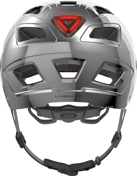 Abus fietshelm hyban 2.0 chrome silver l - 56-61 cm - zilver - geschikt voor gebruik op elektrische fietsen - stadsfietsen - 460 g