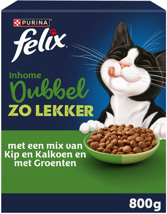 Felix dubbelzolekker inhome - kip, kalkoen groenten - 5 x 800g