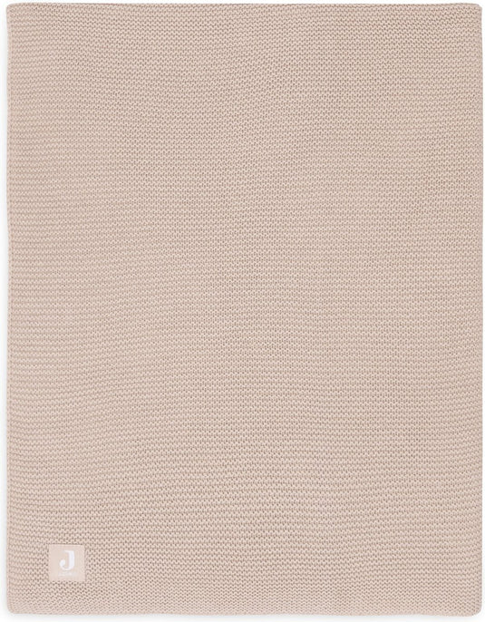 Jollein - deken ledikant 100x150cm basic knit - dekentje baby - wild rose