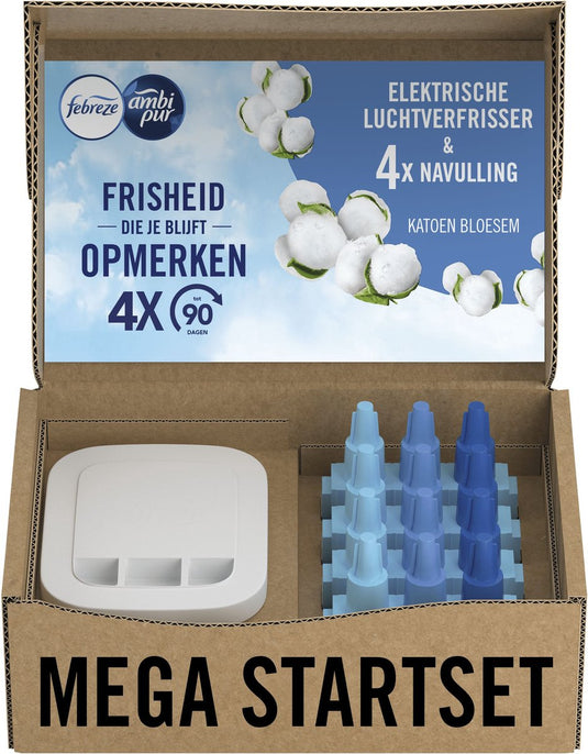 Ambi pur febreze 3volution - intelligente programmering - elektrische luchtverfrisser - startset + 4 navullingen