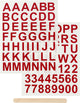 Creativ company cc rub-on sticker letters en cijfers rood