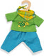 Heless poppenkleding outfit max 3-delig blauw groen 35-45 cm