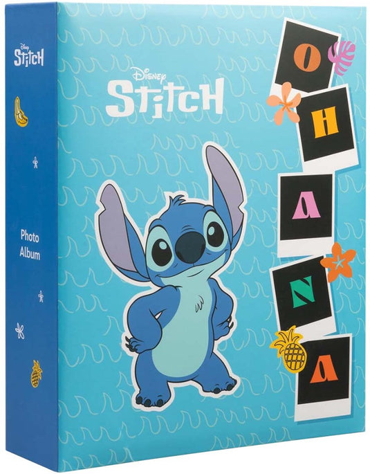 Disney , fotoalbum stitch 304 hoezen hard 13x20cm, blauw