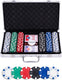 Longfield pokerset in zilveren koffer met 300 chips (11,5 g) – compleet met kaarten, dealer buttons dobbelstenen – engelhart