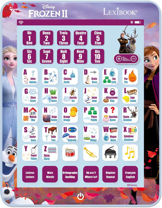 Lexibook tablette éducative bilingue la reine des neiges en français et en anglais