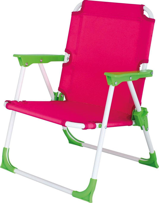 campingstoel Nicky junior 46 cm polyester staal roze